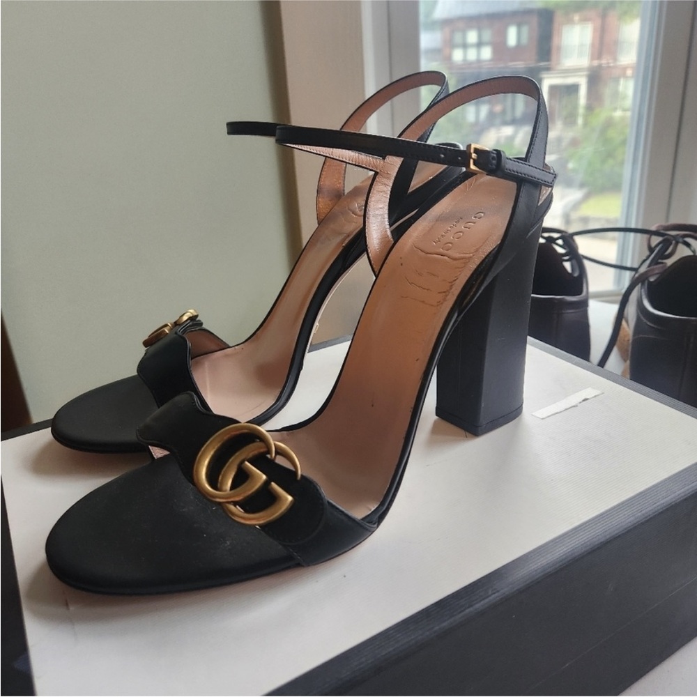 Gucci Marmont block Heels